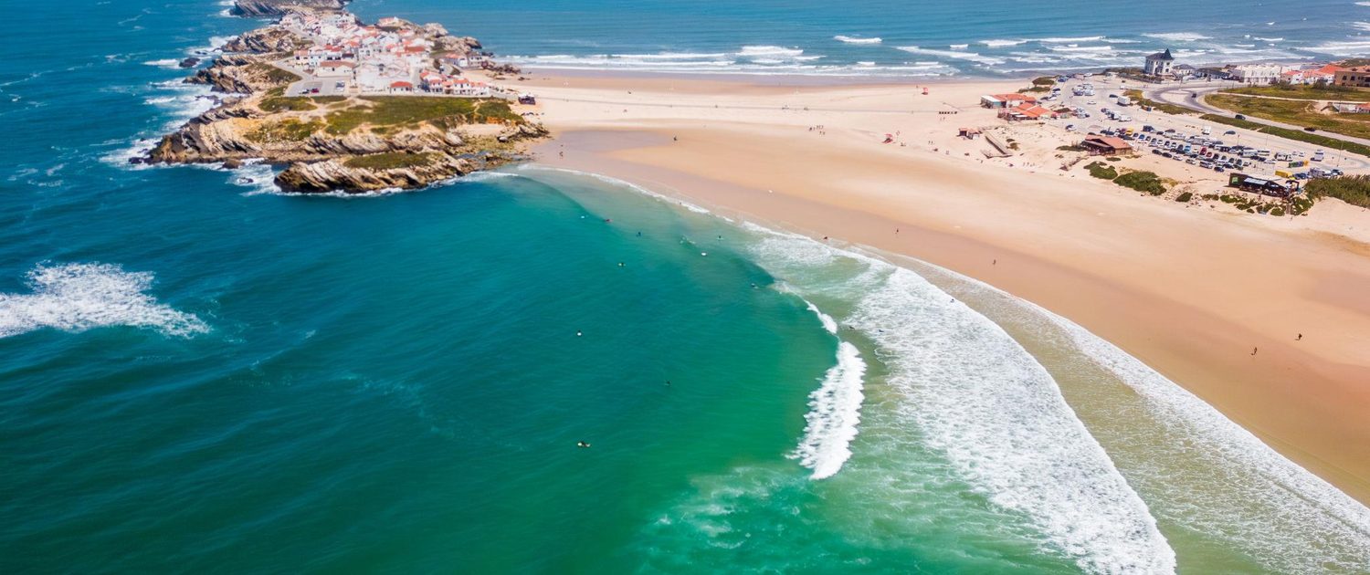 Praia do Baleal em Peniche, na costa Oeste de Portugal